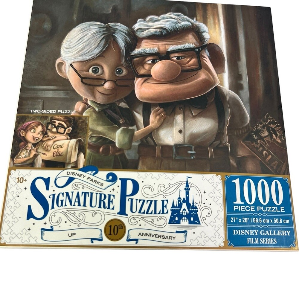 Disney Parks Pixar Up Carl & Ellie 10th Anniversary 1000pc Double-Sided